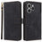 For TECNO Spark 40 4G Case Wallet RFID Blocking PU Leather Phone Cover Stand with Strap - Black - 1