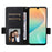 For Samsung Galaxy M36 5G Case with Wrist Strap Litchi Texture PU Leather Wallet Phone Cover - Black - 2