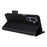 For Samsung Galaxy M36 5G Case with Wrist Strap Litchi Texture PU Leather Wallet Phone Cover - Black - 4