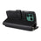 For Fairphone 6 Case with Shoulder / Wrist Strap Leather Phone Cover Stand Wallet - Black - 6
