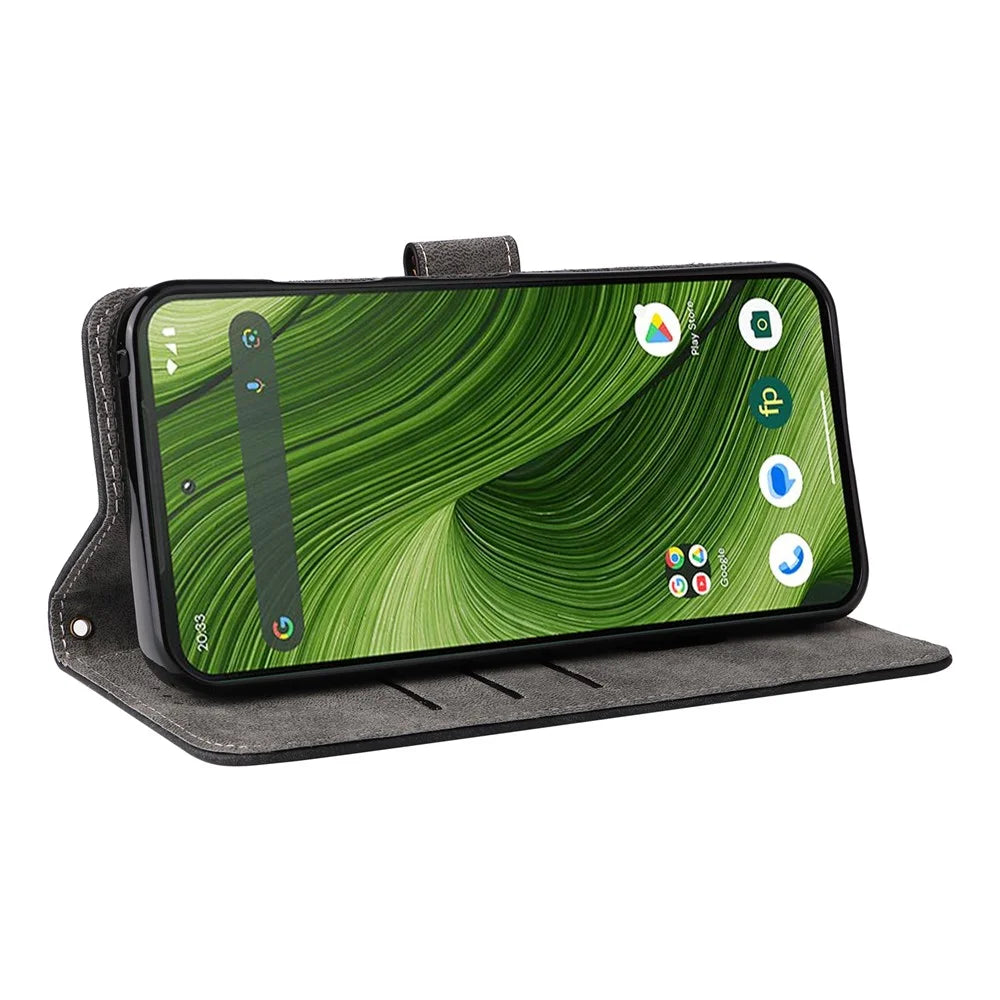 For Fairphone 6 Case Wallet RFID Blocking PU Leather Phone Cover Stand with Strap - Black - 4