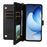 For Oukitel C60 / C60 Pro Case with Shoulder / Wrist Strap Leather Phone Cover Stand Wallet - Black - 2