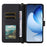 For Oukitel C60 / C60 Pro Case with Shoulder / Wrist Strap Leather Phone Cover Stand Wallet - Black - 3