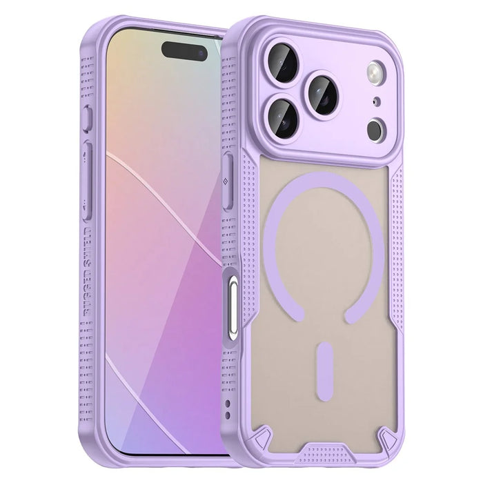 For iPhone 17 Pro Magnetic Case Compatible with MagSafe TPU + PC Phone Back Cover - Purple - 1