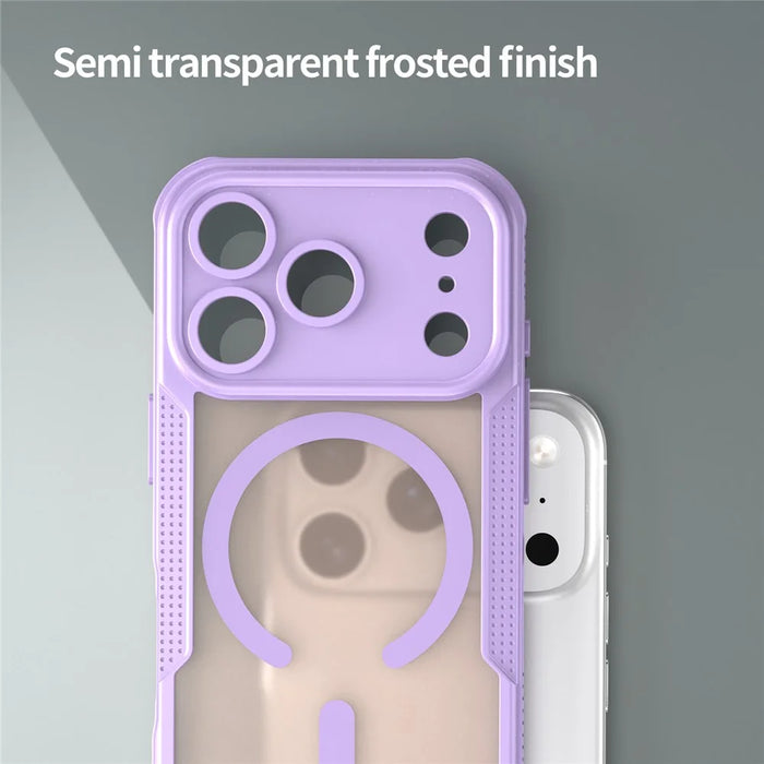 For iPhone 17 Pro Magnetic Case Compatible with MagSafe TPU + PC Phone Back Cover - Purple - 5