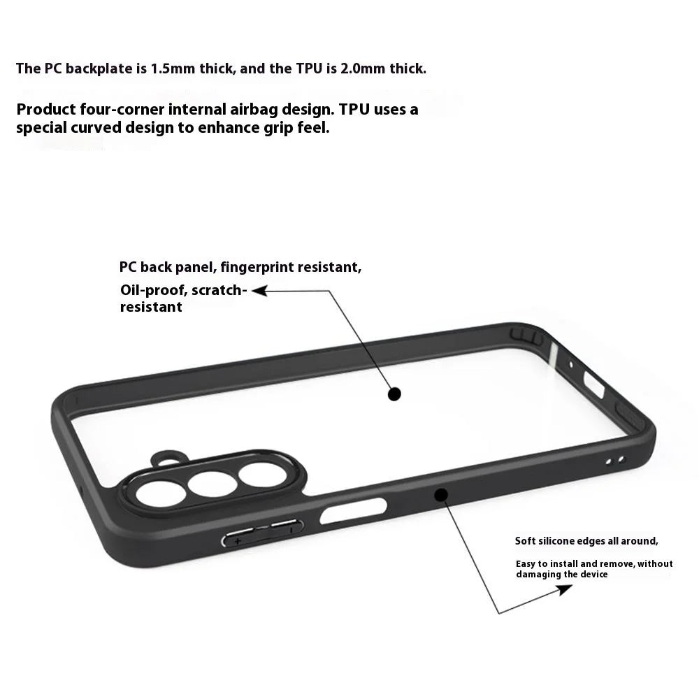 For Samsung Galaxy A18 5G / A18 4G / A17 5G / A17 4G Case Shockproof PC + TPU Clear Back Phone Cover - 4