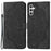 For Samsung Galaxy A14 5G / 4G Wallet Case Imprinted Mandala Flower PU Leather Soft TPU Folio Flip Cover with Strap - Black - 1