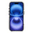 For iPhone 16 Plus Magnetic Case TPU Acrylic Clear Phone Back Cover with Lens Protector Kickstand - Black - 2