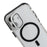 For iPhone 16 Plus Magnetic Case TPU Acrylic Clear Phone Back Cover with Lens Protector Kickstand - Black - 7