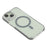 For iPhone 15 Magnetic Case TPU Acrylic Clear Phone Back Cover with Lens Protector Kickstand - Grey - 5
