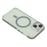 For iPhone 15 Plus Magnetic Case TPU Acrylic Clear Phone Back Cover with Lens Protector Kickstand - Grey - 6