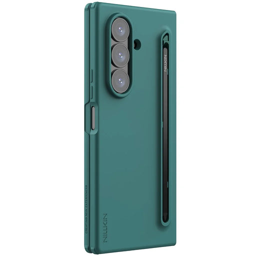 NILLKIN Flex Pure Fold Case for Samsung Galaxy Z Fold7 5G Silicone + PC Phone Cover with Stylus Pen - Green - 2