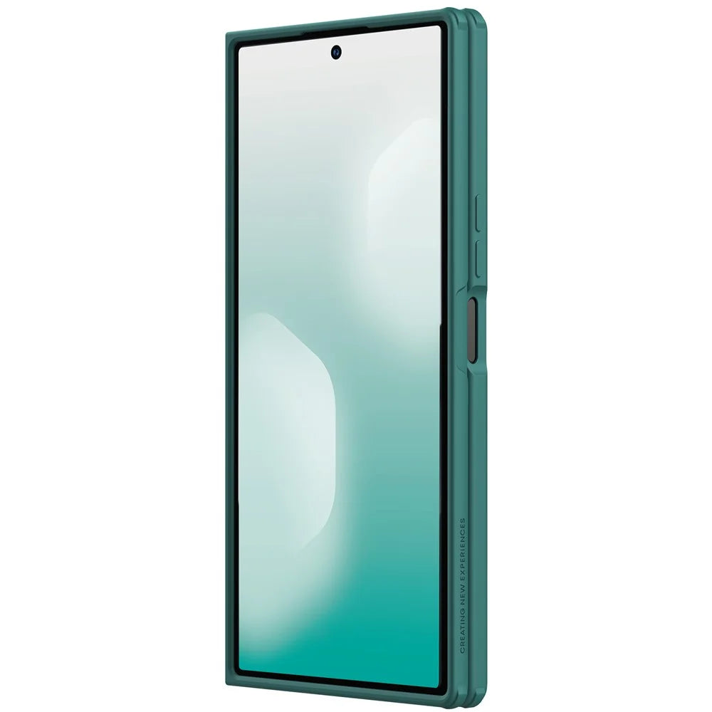 NILLKIN Flex Pure Fold Case for Samsung Galaxy Z Fold7 5G Silicone + PC Phone Cover with Stylus Pen - Green - 3