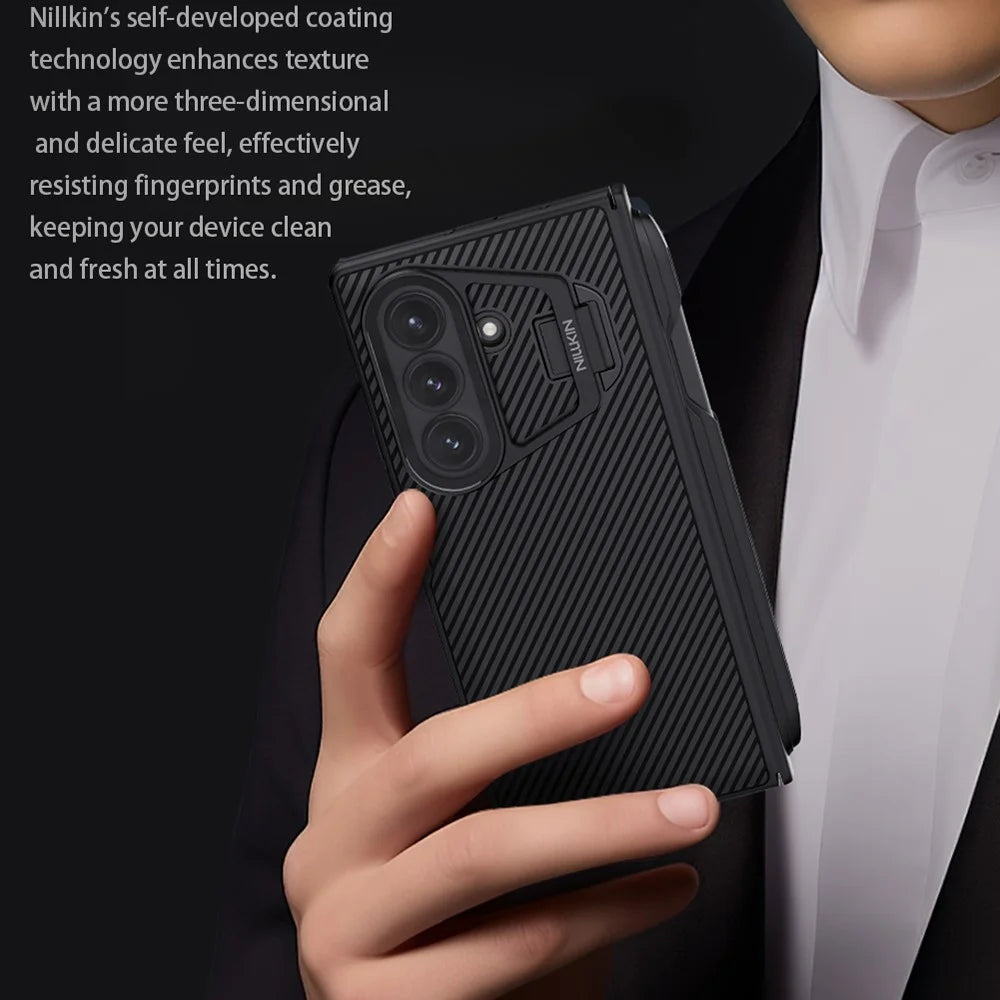 NILLKIN CamShield Prop Series For Samsung Galaxy Z Fold7 5G Case PC Phone Cover with Clear Camera Lid  /  Stylus Pen - 6