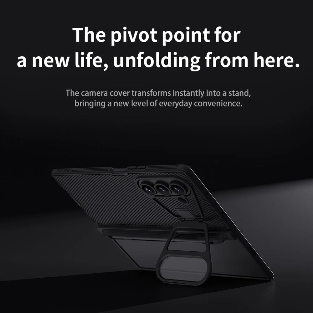 NILLKIN CamShield Prop Magnetic Series For Samsung Galaxy Z Fold7 5G Case PC Phone Cover with Clear Camera Lid  /  Stylus Pen - 7
