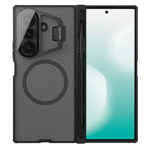 NILLKIN CamShield Prop Magnetic Translucent Series For Samsung Galaxy Z Fold7 5G Case with Stylus Pen Clear Camera Lid PC Phone Cover - 1