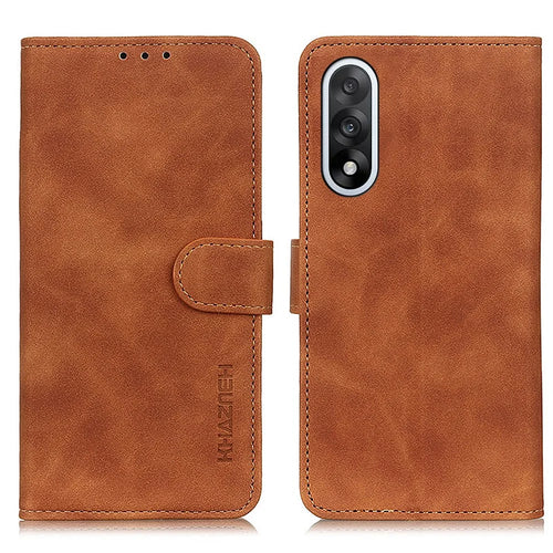 KHAZNEH For OnePlus Nord 5 5G / Ace 5 Ultra 5G Case PU Leather Retro Texture Phone Cover - Brown - 1