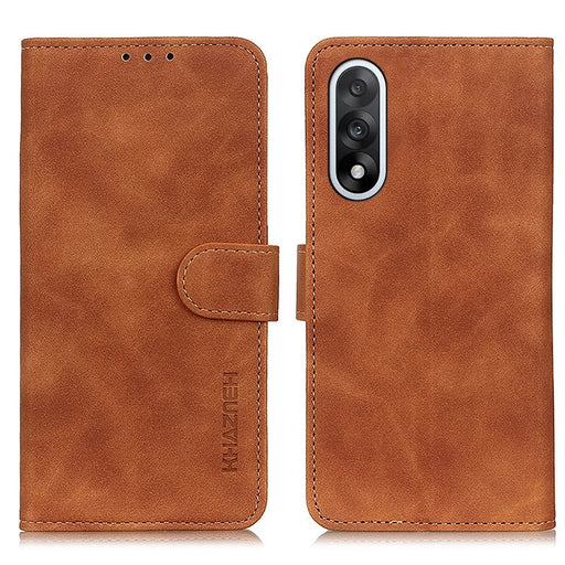 KHAZNEH For OnePlus Nord 5 5G / Ace 5 Ultra 5G Case PU Leather Retro Texture Phone Cover - Brown - 1