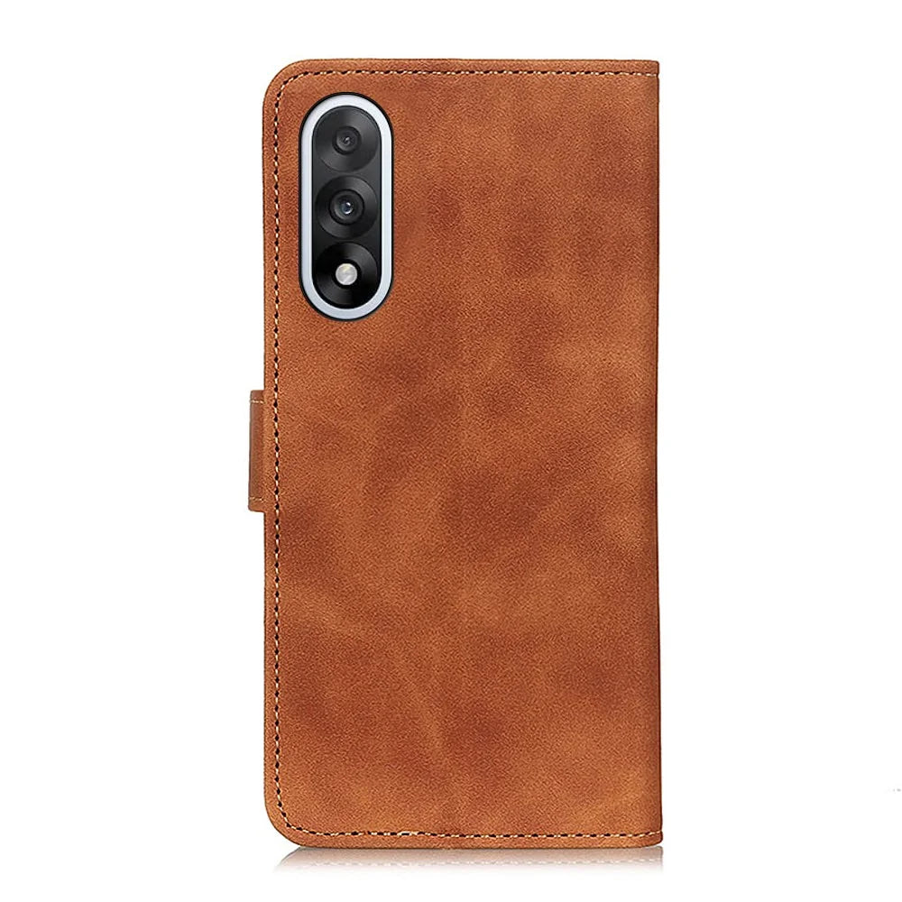 KHAZNEH For OnePlus Nord 5 5G / Ace 5 Ultra 5G Case PU Leather Retro Texture Phone Cover - Brown - 7
