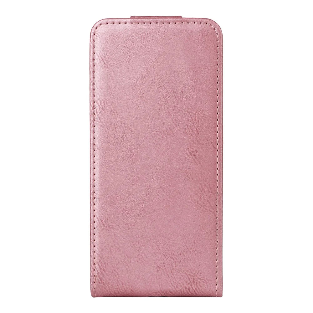 For Oukitel C1 Pro  /  C1 Stand Case Magnetic Clasp Vertical Flip Leather Phone Cover with Card Holder - Rose Gold - 6