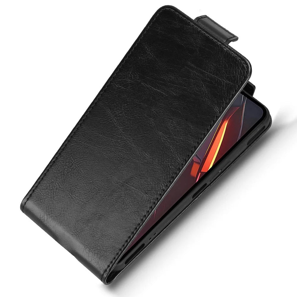 For ZTE nubia Neo 3 GT 5G Stand Case Magnetic Clasp Vertical Flip Leather Phone Cover with Card Holder - Black - 4