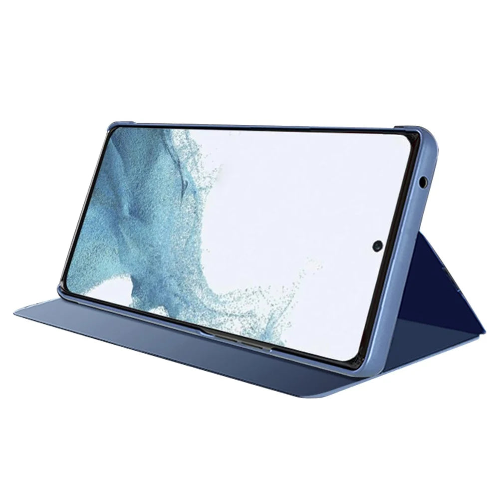 For Samsung Galaxy S25 FE Flip Leather Cover with Stand Full Body Protective Phone Case - Blue - 2