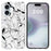 For iPhone 16 Plus Case Marble Pattern Printing Soft TPU Phone Cover - White - 1