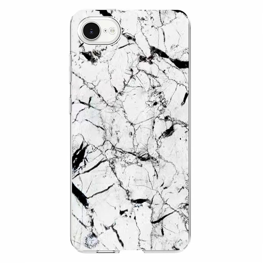 For iPhone SE (2022) / (2020) / 8 / 7 Case Marble Pattern Printing Soft TPU Phone Cover - White - 2