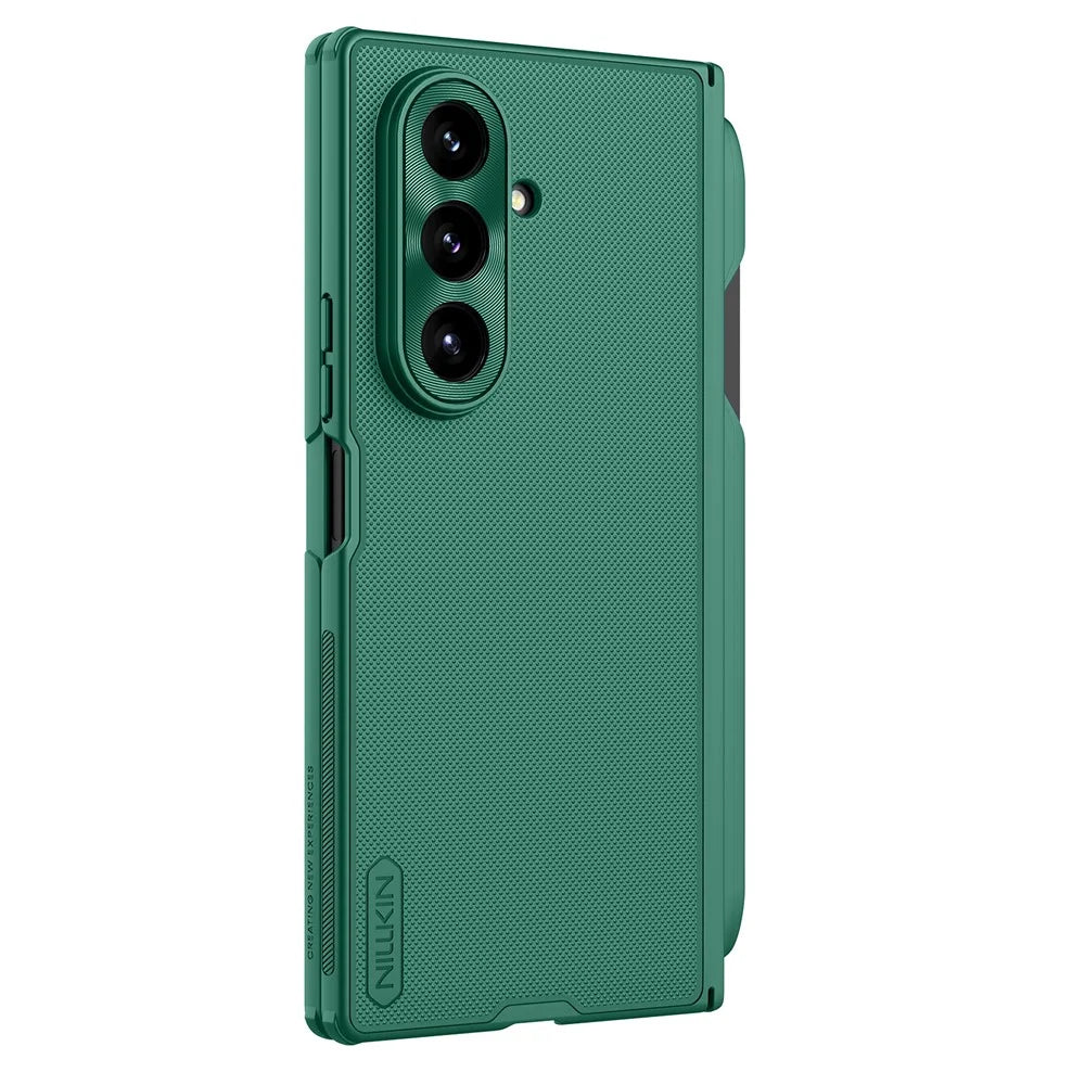 NILLKIN Super Frosted Shield Fold for Samsung Galaxy Z Fold7 5G Magnetic Case PC Matte Phone Cover with Stylus Pen - Green - 3