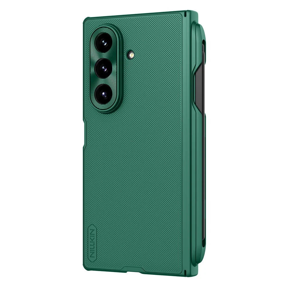NILLKIN Super Frosted Shield Fold for Samsung Galaxy Z Fold7 5G Magnetic Case PC Matte Phone Cover with Stylus Pen - Green - 4