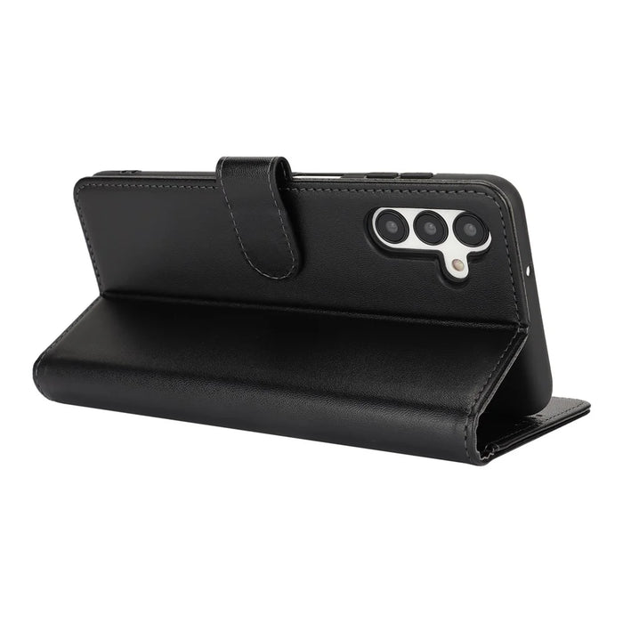 For Samsung Galaxy A16 5G / A16 4G Stand Case Shockproof Leather Wallet Phone Cover - Black - 3