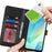 For Samsung Galaxy A16 5G / A16 4G Stand Case Shockproof Leather Wallet Phone Cover - Black - 6