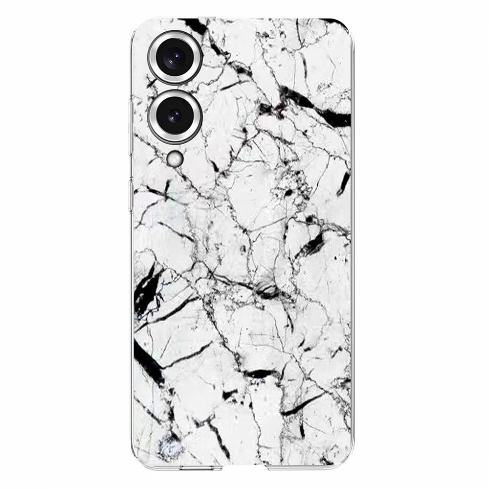 Soft TPU Case for Samsung Galaxy S25 Edge Marble Pattern Printing Phone Cover - White - 2