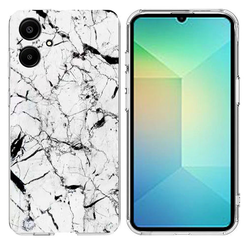 For Samsung Galaxy A06 4G / A06 5G Case Marble Pattern Printing Soft TPU Phone Cover - White - 1