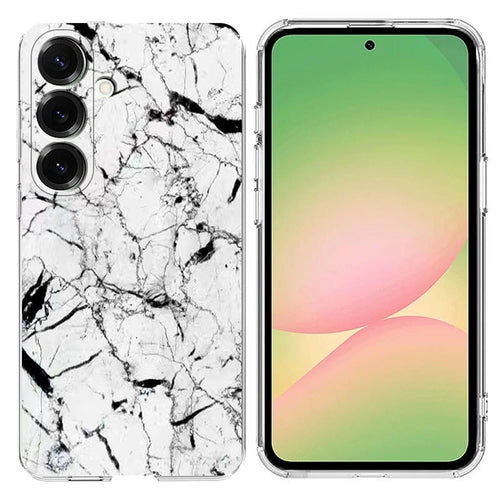 For Samsung Galaxy A56 5G Case Marble Pattern Printing Soft TPU Phone Cover - White - 1