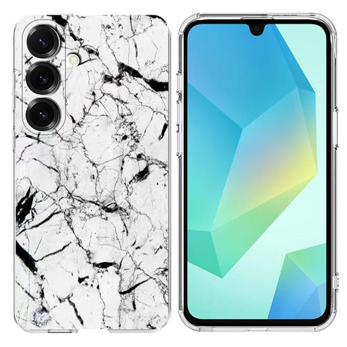 For Samsung Galaxy A16 5G / A16 4G Case Marble Pattern Printing Soft TPU Phone Cover - White - 1