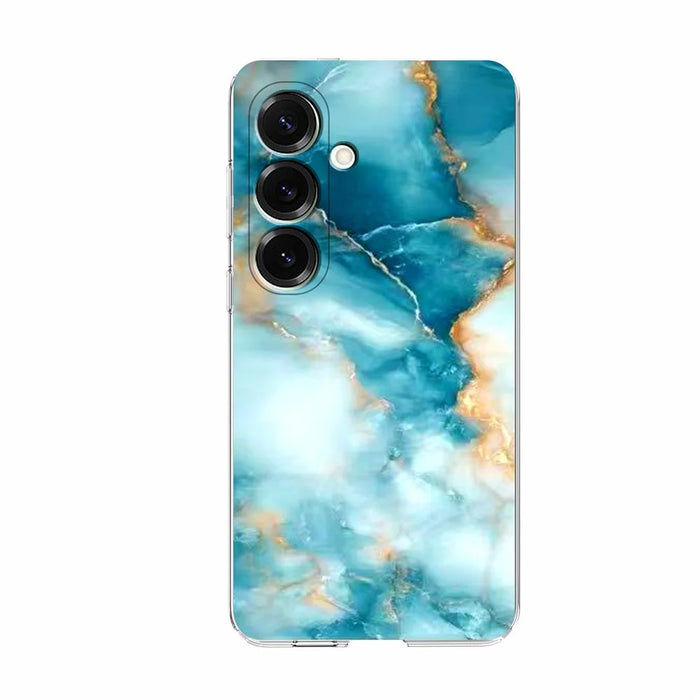 For Samsung Galaxy A35 5G Case Marble Pattern Printing Soft TPU Phone Cover - Blue - 2