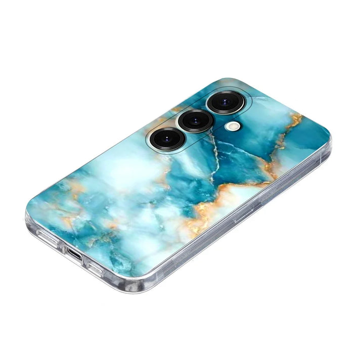 For Samsung Galaxy A35 5G Case Marble Pattern Printing Soft TPU Phone Cover - Blue - 3