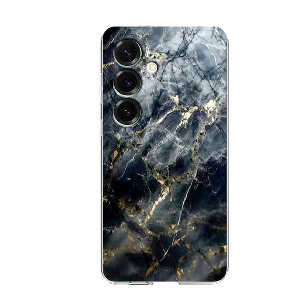For Samsung Galaxy A25 5G (Global) (161.0mm) Case Marble Pattern Printing Soft TPU Phone Cover - Black - 2