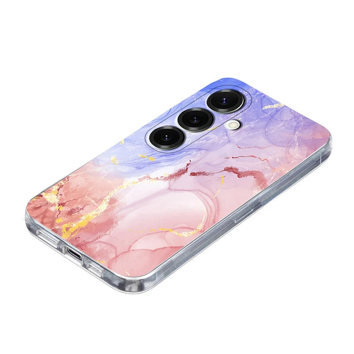 For Samsung Galaxy A34 5G Case Marble Pattern Printing Soft TPU Phone Cover - Pink - 3