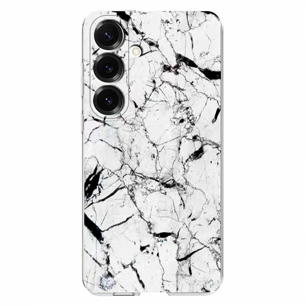 For Samsung Galaxy S24 FE Case Marble Pattern Printing Soft TPU Phone Cover - White - 2