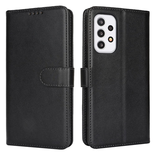 For Samsung Galaxy A33 5G Stand Case Shockproof Leather Wallet Phone Cover - Black - 1