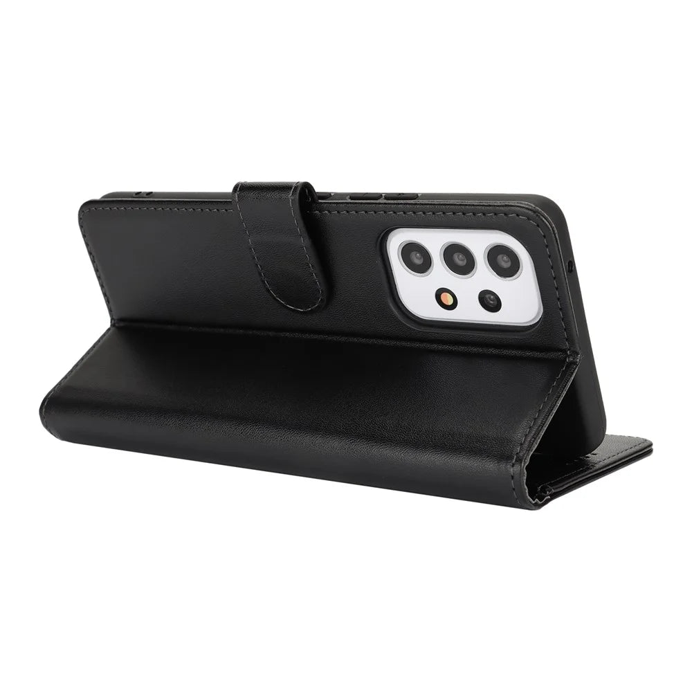 For Samsung Galaxy A33 5G Stand Case Shockproof Leather Wallet Phone Cover - Black - 3