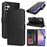 For Samsung Galaxy A54 5G Stand Case Shockproof Leather Wallet Phone Cover - Black - 7
