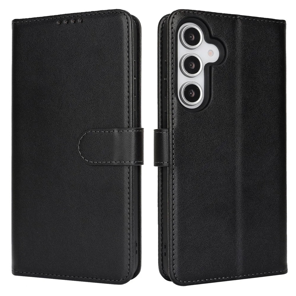 For Samsung Galaxy A55 5G Stand Case Shockproof Leather Wallet Phone Cover - Black - 1