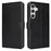 For Samsung Galaxy A55 5G Stand Case Shockproof Leather Wallet Phone Cover - Black - 1