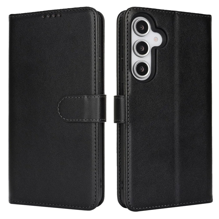 For Samsung Galaxy A55 5G Stand Case Shockproof Leather Wallet Phone Cover - Black - 1