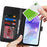 For Samsung Galaxy A55 5G Stand Case Shockproof Leather Wallet Phone Cover - Black - 6