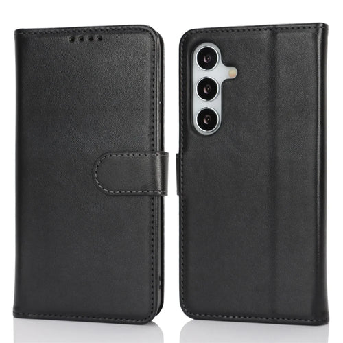 For Samsung Galaxy S24 Stand Case Shockproof Leather Wallet Phone Cover - Black - 1