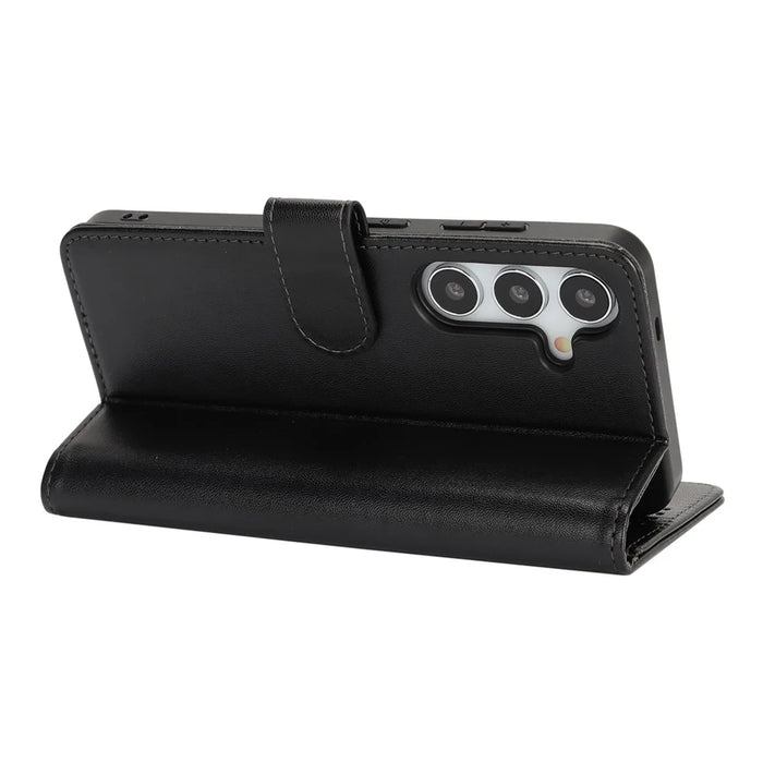 For Samsung Galaxy S24 Stand Case Shockproof Leather Wallet Phone Cover - Black - 4
